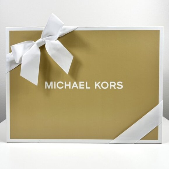 Michael Kors Jet Set Medium Silver Metallic Signature Logo Crossbody Bag Boxed - Picture 2 of 9